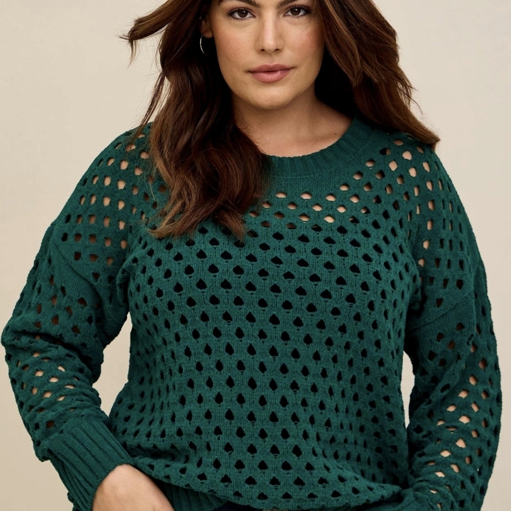 Torrid Women's Deep Green Cowl Neck Sweater